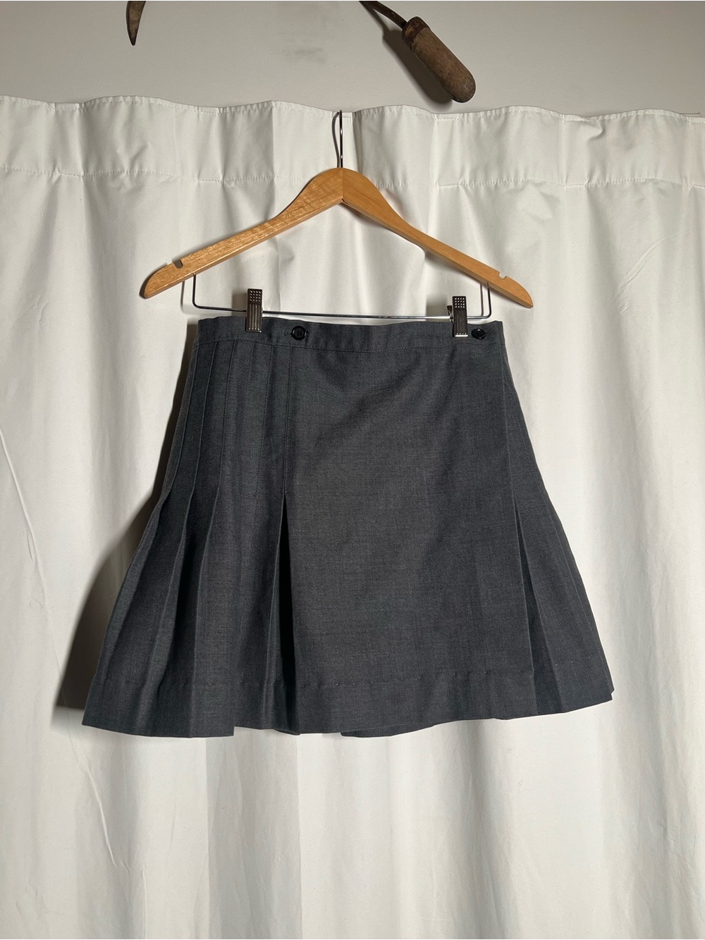 Gray Pleated Mini Skirt - Classic Women's Skirt